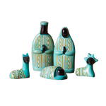 Kenyan Holy Family Turquoise Nativity