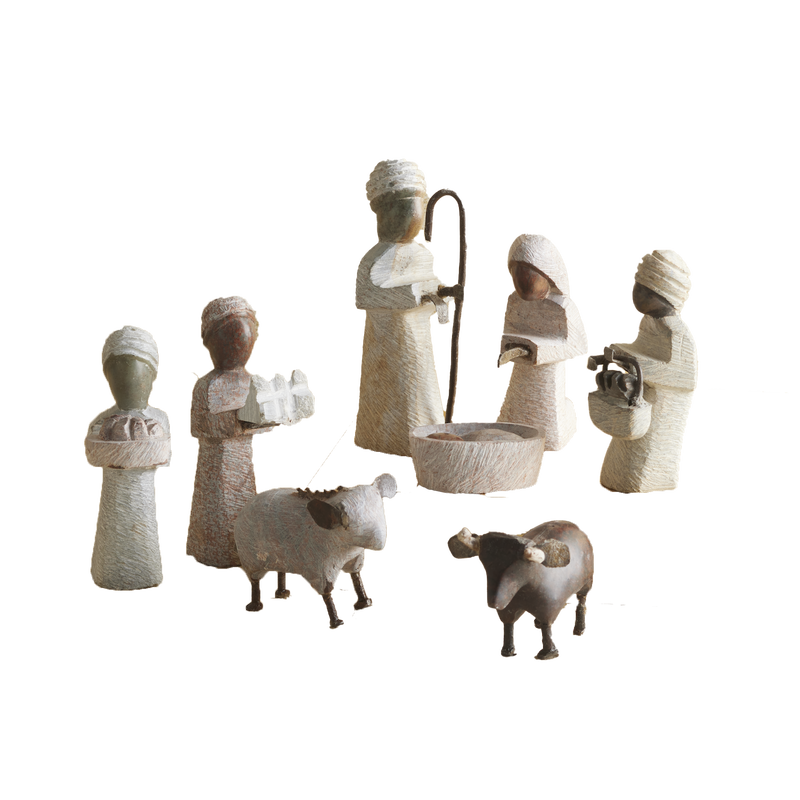 Zimbabwean Serpentine Soapstone Nativity