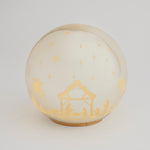 Light-up Gold Glass Nativity Sphere