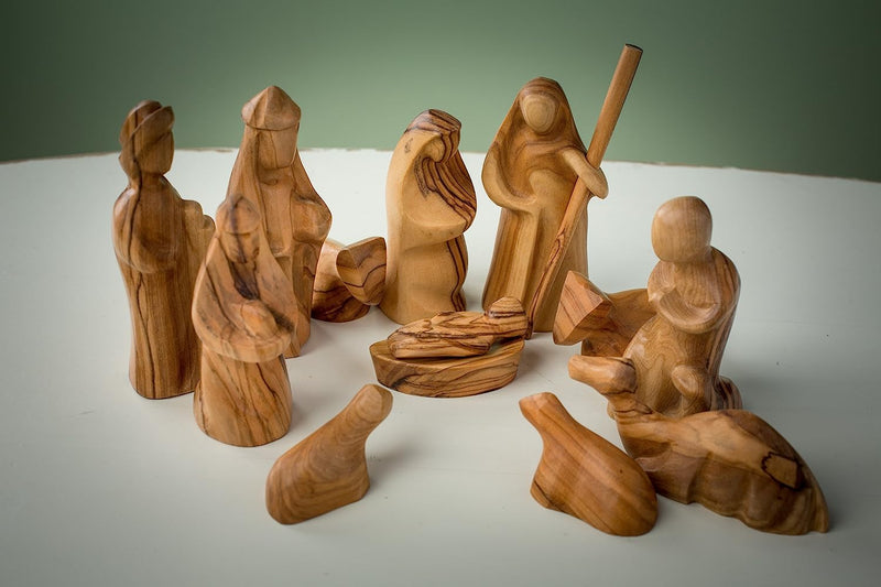 Olive Wood Hand-Carved Nativity