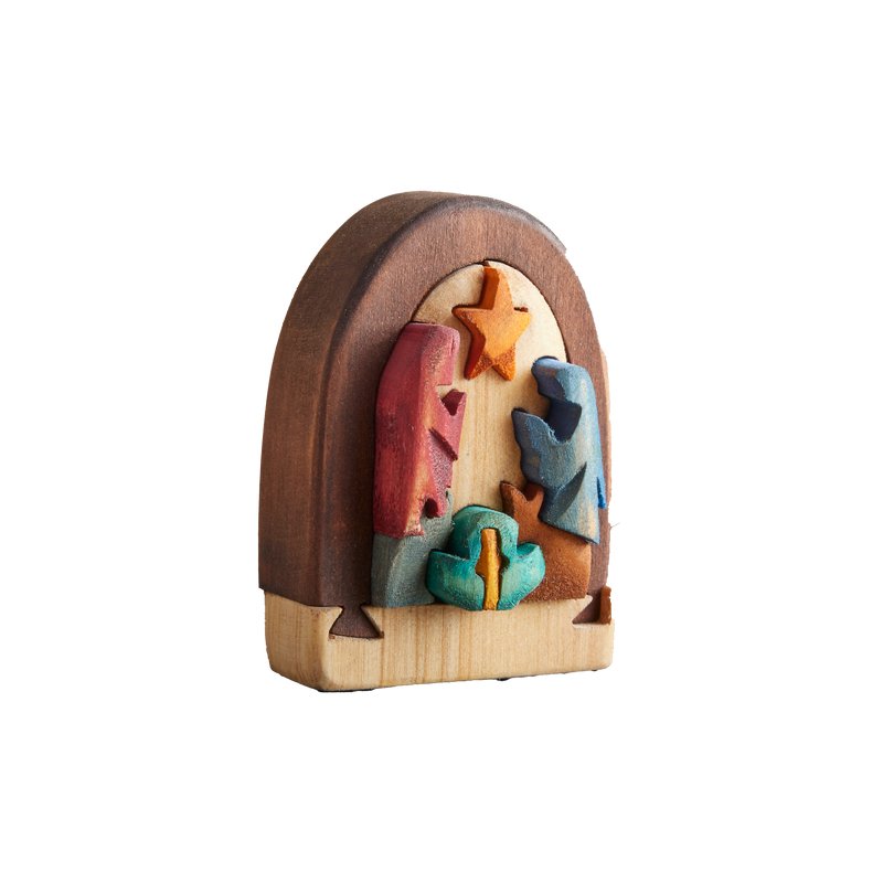 Colombian Silent Night Interlocking Nativity Figurine