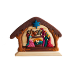 Columbian Colorful Layered Nativity Figurine