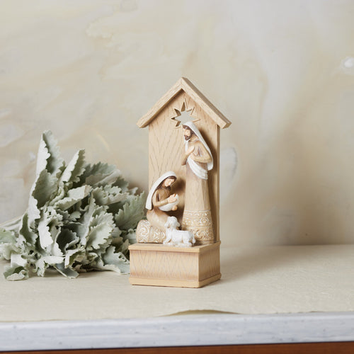 Sleep in Heavenly Peace Resin Nativity Music Box