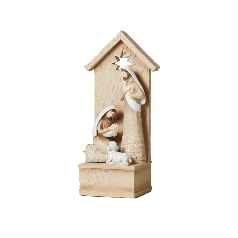 Sleep in Heavenly Peace Resin Nativity Music Box