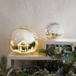 Light-up Gold Glass Nativity Sphere