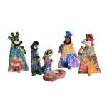 Indonesian Painted Wood Nativity