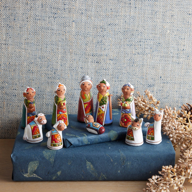 Bolivian Resin Nativity Set