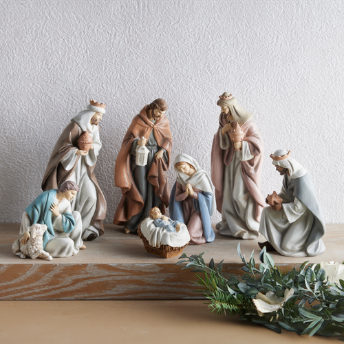 "O Come All Ye Faithful" Resin Nativity