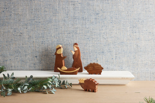 Indian Modern Silhouette Wood Nativity