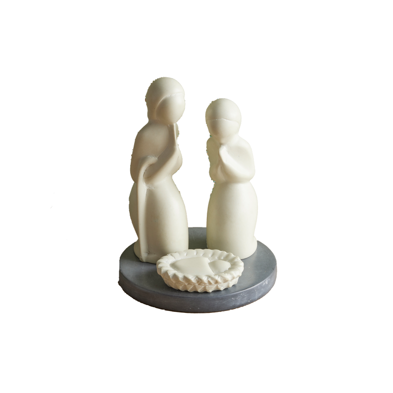 Kenyan Natural Stone Nativity Family