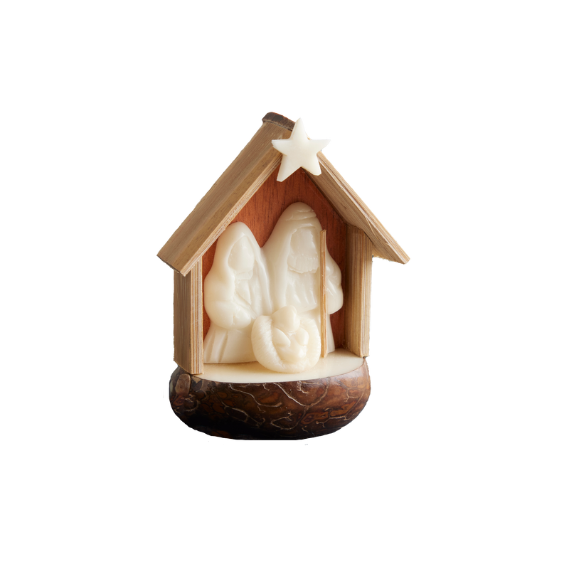 Ecuadorian Tagua Holy Family Nativity Figurine