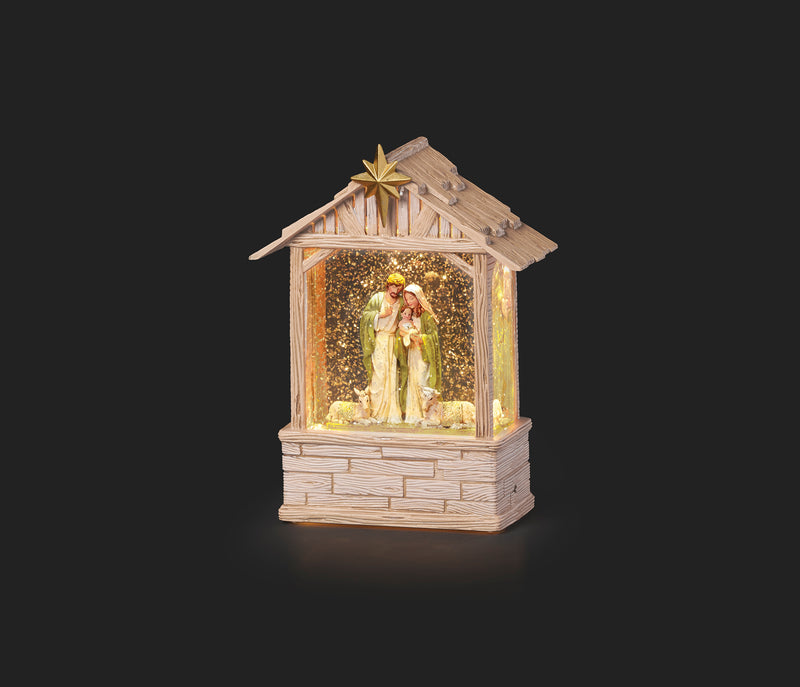 Light-up Holy Family Nativity Glitter Lantern