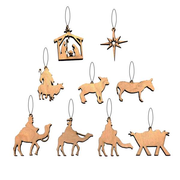 Nativity Wood Ornaments