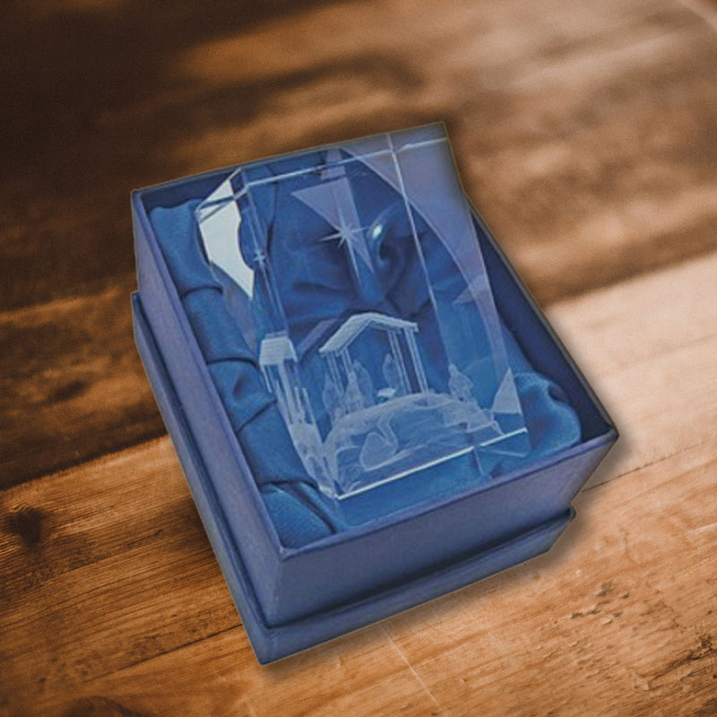 Nativity Crystal Cube