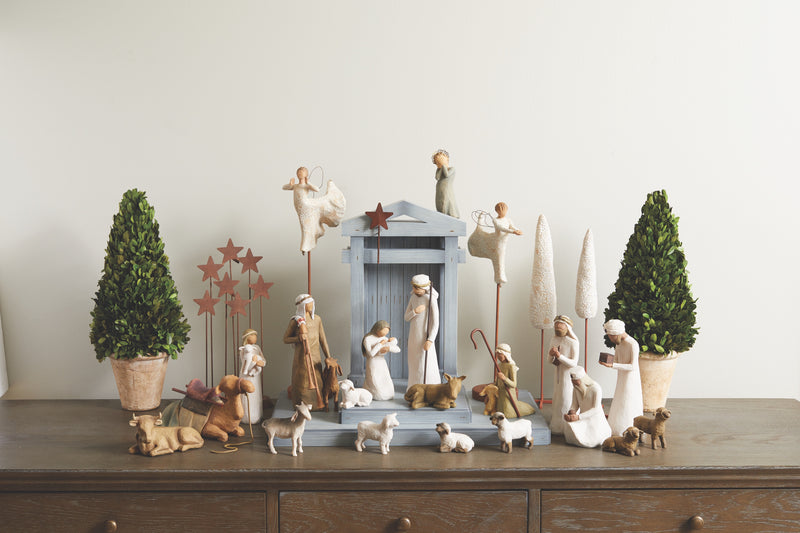 Nativity Shepherd and Stable Animals Figurines