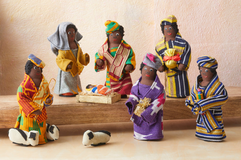 Ghana Kente Nativity (7 pc)