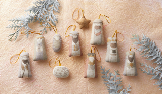 Plush Nativity Ornament Set of 10