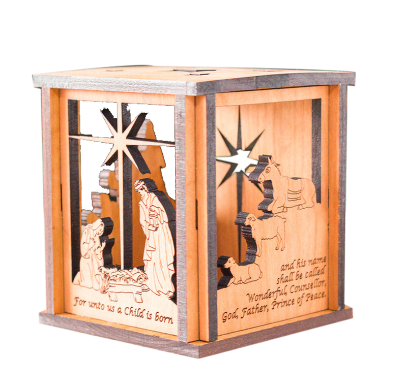 Wood Nativity Box