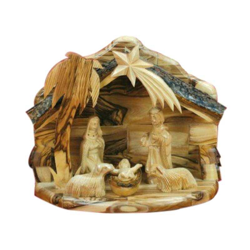 Olive Wood Holy Family Nativity