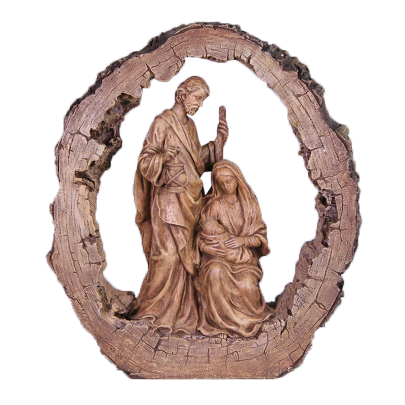 Bronzed Holy Family Nativity